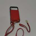 ORNARTO Magnetic Detachable Wallet Case for iPhone 17 Pro Max, [Compatible with MagSafe], Crossbody Wallet Case with Card Holder Wrist Strap, RFID Blocking PU Leather Wallet Phone Cover 6.9", Wine Red