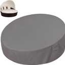 Easy-Going Heavy Duty 600D Outdoor Daybed Cover 75 Inch UV Resistant Patio Round Sofa Cover Waterproof Outdoor Canopy Daybed Sofa Cover with Air Vent 75" Dia x 35"/18" H, Grey