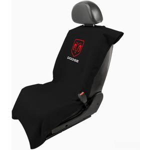 Seat Armour Seat Protector Towel for Dodge - Soft Machine Washable Car Seat Cover Towel - Easy to Install, Multipurpose Car Seat Towel - Black