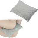 Soft Knee Pillow Leg Pillows 11" x 7.8" Small Hip Support Pillows Between Legs for Side Sleepers Sciatica Joints Pain Relief Machine Washable Post Surgery Cushion Gifts, Minky Dot Light Gray
