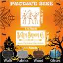 Halloween Stencils for Door Mats Large Halloween Rug Doormat Stencil for Painting on Wood Crafts Shirts Reusable Glass Door Hanger Sign (spooky18)