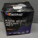 Kids Bike Helmet Set, Adjustable Helmet for Ages 2-3-5-8-14 Year Boys Girls, Toddler Pad Set with Knee and Elbow Pads for Bike, Roller, Skating, Scooter, Longboard and More Sports, 6 Color (Black)