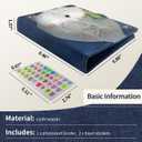 WAYUTO A5 Kpop Photocard Binder Y2K Aesthetic Blue photocard holder 20Pcs 4-Pocket Detachable Inner Pages Plush Puppy Photo Card Binder for 3-Inch Photocard with 2Pcs Colorful Heart Shaped Stickers