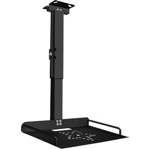2-Be-Best Universal Projector Ceiling Mount with Tray, 11.8IN-20.5IN / 30CM-52CM Height Adjustable Projector Shelf Ceiling Projectors Mount Black Projectors Ceiling Mount Upgraded