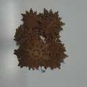 36pcs Brown Flocked Christmas Snowflake Ornaments, Hanging Velvet Snow Flakes for Christmas Tree Decorations Winter Wonderland Frozen Birthday Party Holiday Home Decor Craft Snowflakes