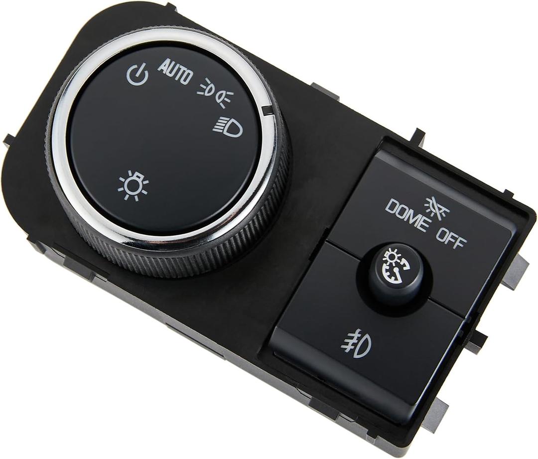Headlight Dimmer Switch fits for 2007-2014 Chevy Avalanche Silverado Suburban Tahoe,for GMC Sierra Yukon XL, Fog Light Switch Dome Headlamp Switch Assembly.Replaces#25858705 15096895 15926099
