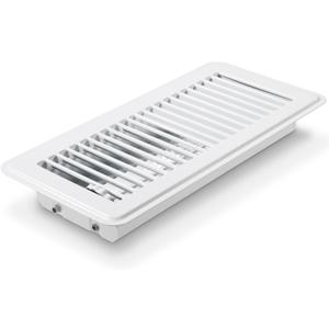 Floor Register, 4 x 10 inch Vent Covers for Home Floor, Adjustable Air Vent Covers Ceiling Vent Magnetic PVC Screen Cover Filter Vent Screen Traps Debris, White 1 Pc