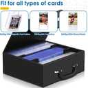Homthy 110+ Magnetic Card Holder Card Deck Case, Leather Magnetic Closure Commander Card Portable Storage Box Card Holders Fit for Baseball Cards, Sports Cards, MTG, Game Card Standard Cards
