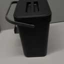 Household Wall Mounted Kitchen Trash Can, Hanging Trash Can with Lid, Kitchen Compost Bin, Multifunctional, Suitable for Bathroom/Bedroom/Office (Black, 3 Liters/0.8 Gallol)