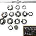 5537 Watch Repair Tool,Watch Case Opener, WatchBack Remover Tool with 13 Dies (18.5-36.5mm) & 6 Anti-Slip Films, Compatible with 5700 Back Opener for Making and Repair