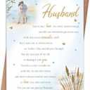 2 x Father's Day Card for Husband, Fathers Day Card Gifts for Husband from Wife, Father's Day Card Gift for Hubby, Fathers Day Decorations