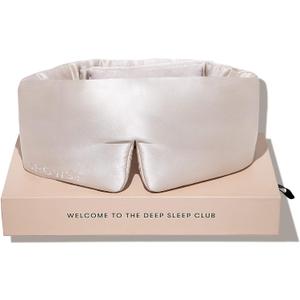 DROWSY Silk Sleep Mask - Face-Hugging, Padded Cocoon for Luxury Sleep in Total Darkness - 100% Pure Mulberry Silk (Dusty Gold)