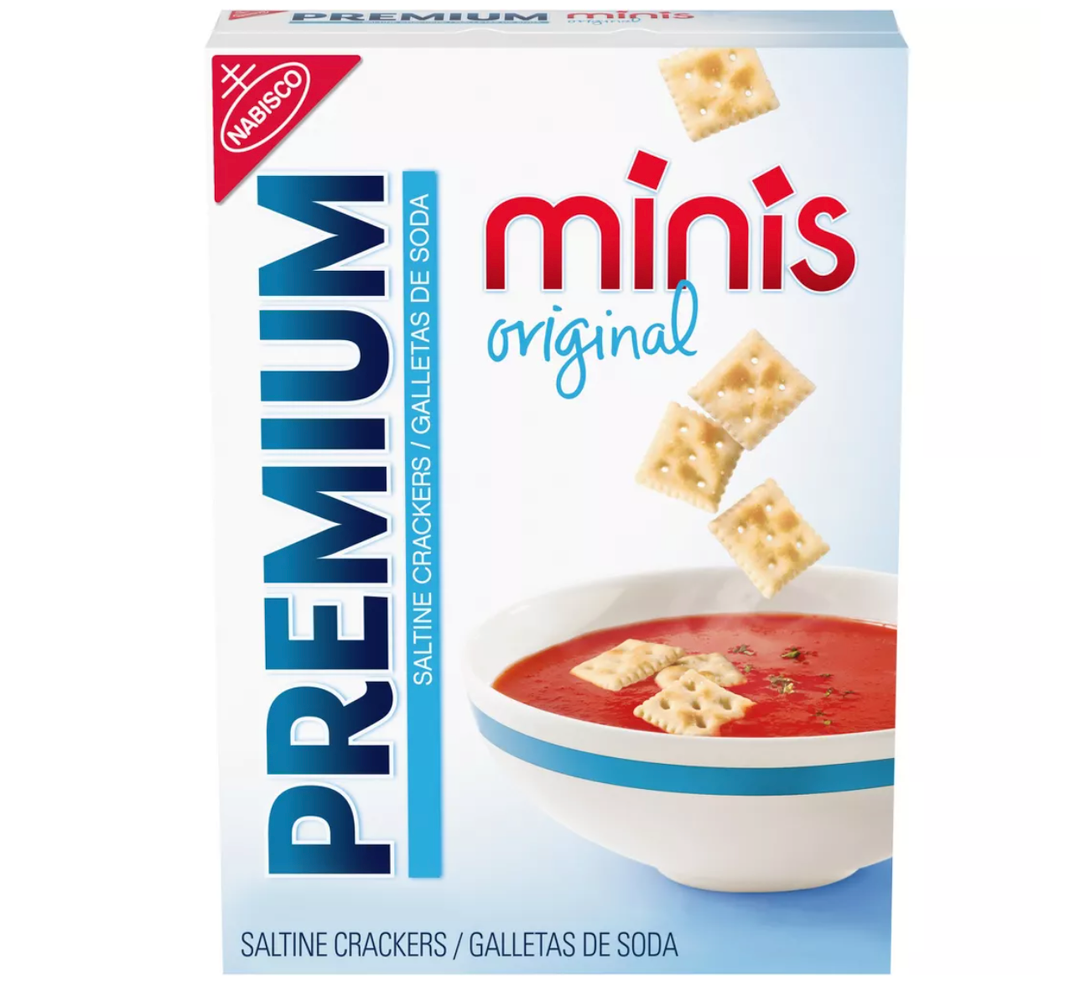 Premium Original Mini Saltine Crackers Lunch Snacks, Best By 10 February 2026 