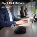 SANWA 2.4G Wireless Ergonomic Mouse, Optical Vertical Computer Mice, Silent Noiseless Click, (800/1200/1600 Adjustable DPI, 6 Buttons) Compatible with MacBook, Laptop, Windows, Mac OS