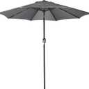 Blissun 9' Outdoor Patio Umbrella, Outdoor Table Umbrella, Yard Umbrella, Market Umbrella with 8 Sturdy Ribs, Push Button Tilt and Crank