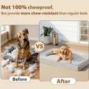 RRPETHOME Indestructible Dog Beds for Large Dogs, Chew Proof Dogs Bed with Orthopedic Egg Foam, Outdoor Waterproof Pet Bed Mat with Washable Cover for Crate Pad and Cages,Large