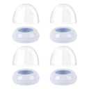 4-Pack Baby Bottle Rings and Caps for Philips Natural Bottles, Replacement Screw Ring Collars, Baby Bottle Nipple Rings for Natural Plastic and Glass Bottles
