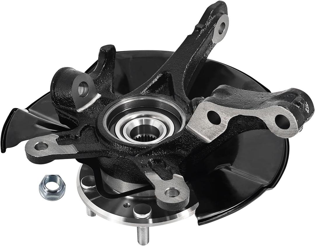 LK097 Front Left Steering Knuckle Wheel Hub Bearing Assembly Compatible with Honda Civic 1.8L 1.5L 2012, LH Driver Side, 51216-TR3-Y00 51216-TR0-A00