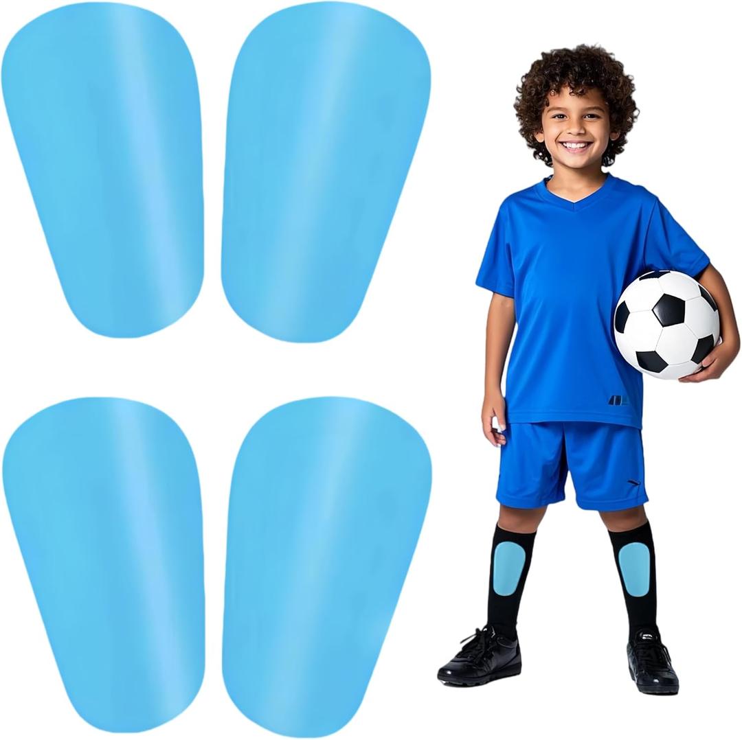 3 x 2 Pairs Mini Shin Guards Youth Soccer Tiny Shin Protective Pads Small Shin Guards Miniature Shin Pads Professional Protection for Soccer Players Kids Teenagers (Lake Blue)