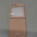 Miimall for Z Flip 7 FE/Z Flip 6 Slim Case Built-in Screen Protector, Simple Modern Sleek Design, Anti-Fingerprint Lightweight Shockproof Cases Samsung Z Flip 6 5G for Girls Women, Pink