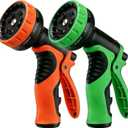 Garden Hose Nozzle with 10 Spray Patterns High Pressure Water Sprayer for Car Washing, Pet Bathing & Lawn Care with Lock Feature & Comfort Grip Fits All 3/4" Standard Hoses Thread