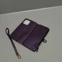 Defencase Compatible with iPhone 16 Pro Max Case Wallet with RFID Blocking Card Holder for Woman, PU Leather Magnetic Snap Flip Zipper Strap Wallet Phone Case Fit for iPhone 16 Pro Max 6.9", Purple