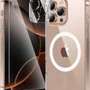 3 in 1 for iPhone 16 Pro Max Case Clear with MagSafe, Not Yellowing, Screen Protector*1 Camera Lens Protector*1, Military-Grade Protection for iPhone 16 Pro Max Phone Case 6.9 inch Clear