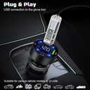 Dreamcolor Acrylic Interior Car LED Strip Light with USB/Type C/4-Port Cigarette Lighter,RGB 6 in 1 with 187 inches 650 LEDs Ambient Lighting Kits, Sound Active Function Neon Led Strips for Car