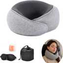 Neck Pillow for Traveling,Premium Memory Foam Travel Pillow, Removable Washable Neck Pillow Cover Suitable for Airplanes,Offices and Cars