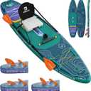 iTAOSTAR Adventure 12' 35"/39" Inflatable Stand Up Paddle Board with Seat, Extra Wide SUP Board with 5 Fins Stable Design for Adults, Youth, All Skill Levels, Lakes, Oceans & Fishing