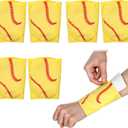 Soulchen Baseball Catchers Wrist Guards with 3mm Panel Shield Protective EVA Sports Wrist Protector for Batting and Fielding Youth Teens Adults(3 Pairs,Yellow Style)