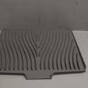 Dish Drying Mat for Kitchen Counter, with Built-in Drain Lip, Food-Grade Silicone, Easy Clean Pad for Countertop Protection, Multi-Functional Use (14.7x10.2, Grey) (Gray)