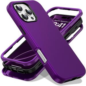 Designed for iPhone 16 Pro Max Case 6.9''with [Military Drop Protection][Compatible with Mag-Safe] Shockproof 16 Pro Max Phone Case for Men Wowen,Purple