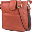 LEABAGS Leather Crossbody Bag - Vintage Genuine Buffalo Leather Handbag - Shoulder Messenger Bag Men Women Briefcase Athens