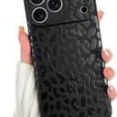 OOK Magnetic for iPhone 17 Pro Max Case, Silicone Black Leopard Cute Pattern, Compatible with MagSafe Cheetah Print Camera Protection Shockproof Slim Phone Case for 6.9inch, Black