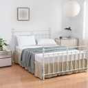 Bed Skirt Twin Size Ruffled Bed Skirt with Split Corners, 14 Inch Drop Dust Ruffle Bed Skirt with Platform, 14 Inch, Light Camel