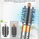 Large Round Volumizing Brush for Dyson Airwrap Styler, Big Round Brush Volumizer Attachment for Dyson Airwrap HS01 HS05 HS08, Smooth Hair,Volumizing and Curly Styling Nickel/Copper