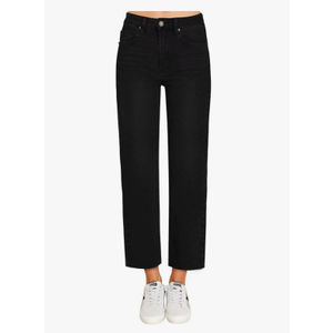 Women's Cropped Straight Leg Jeans - High Waisted Jeans for Women 7/8 Length Denim Pants with Crop Hem 06
