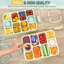 Caperci Original Snackle Box Container - 10-Compartment Divided Snack Serving Tray with Lid & Handle, Built-in 2 Dressing Containers, Leak-Proof, Dishwasher Safe, BPA-Freen (Mint Green)