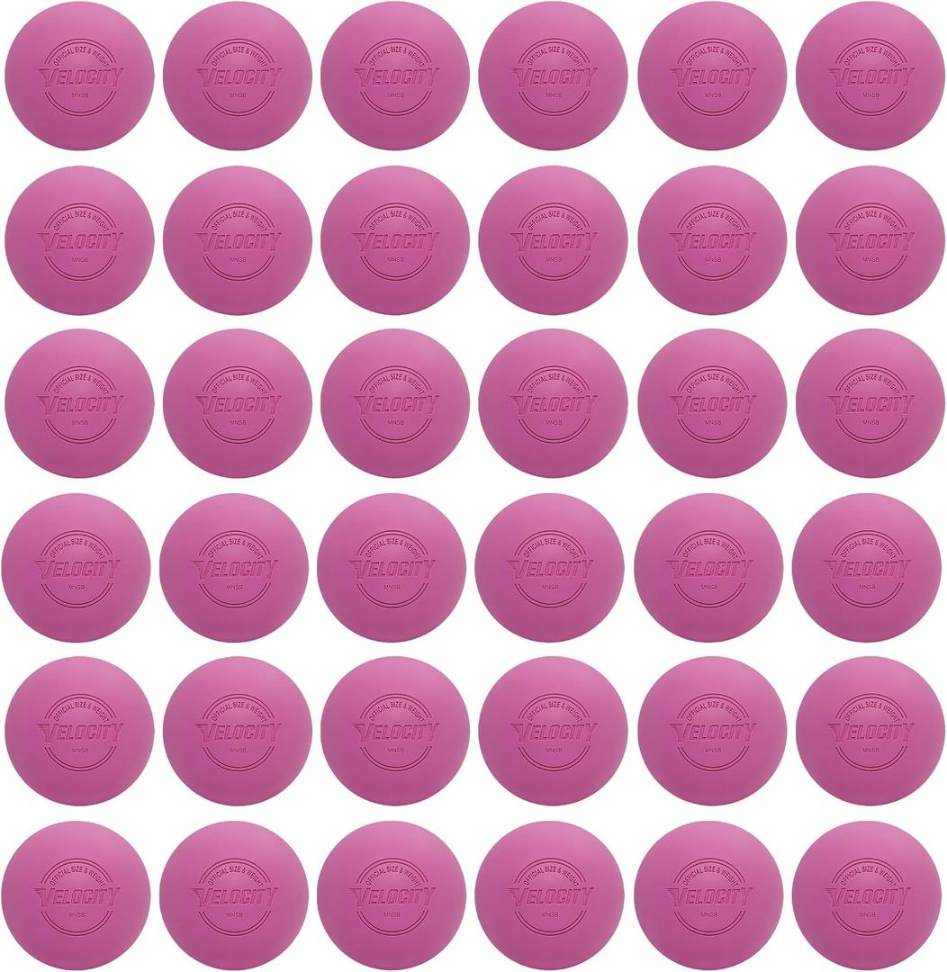Velocity Lacrosse Balls - 36 Packs - for Practice, Official NFHS and College Approved Size