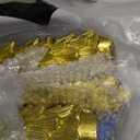 MTLEE 4 Pcs Christmas Tree Shaped Taper Candles Xmas Eve Holiday Candle Unscented Candlesticks for Christmas Party Room House Kitchen Decor Wedding Decorations Gift (Gold, 10 Inch)