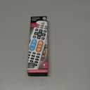 GE BigEZ OneTouch Big Button Universal TV Remote for Seniors, Easy to Use, Replacement Remote for Samsung, LG, Sony, Vizio, Roku TV, Streaming Players, Backlit Buttons, 2 Device, White, 84666