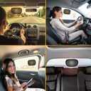 2 x EcoNour Miniature Static Cling Window Shade for Car Sun Visor (2 Pack) | Windshield Sun Shade Static Cling for Driving Glare Shield | Cling Car Shade for Windshield | Sun Glare Protection Accessories