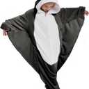 Flying Squirrel Onesie Kids Plush Animal Costume One Piece Pajamas Girls Teen Halloween Cosplay Sleepwear (6-7 Years)