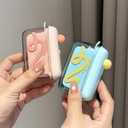 2pcs Automatic Pop-up Portable Floss Dispenser with 50 Pcs Dental Floss, Floss Dispenser Refillable, Travel Floss Picks Case for Home, Restaurant, and On-the-Go Oral Care (Green+Pink)