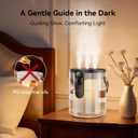 DIGIX Small Portable Humidifiers for Bedroom, 1.4L Top Fill Cool Mist Humidifier for Home Office Travel, 3 Mist Modes, Auto Shut Off, Night Light, Easy to Clean Quiet Humidifier for Baby Plant (Grey)