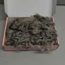 Flufymooz Clip in Hair Extensions, 4PC 100 Pure Protein Silk Hair Extensions Long Soft Natural Hairpiece 20 Inch Curly Hair Extension for Women-Grey