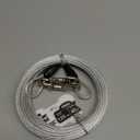 Petest 40ft Reflective Tie-Out Cable for Heavy Dogs Up to 125 Pounds (Black & Silver)