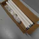 White Curtain Rods for Windows 48 to 84 Inches Adjustable Decorative 1 Inch Diameter Single Window Curtain Rod Set with Classic Finials, White Finishing (28"-88")