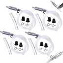4 PCS Universal Brake Fluid Deflerator, Brake Bleed Hose, Brake System Bleeding Tools, Auto Motorcycle Clutch One-Way Check Valve Tube Deflation Tool Kit Hose with Metal Clamp (4 PCS)